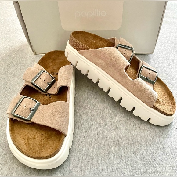 Papillio Shoes - Papillio Women’s Sz 6 Arizona Pap Chunky Warm Sand Slip On Sandal NIB